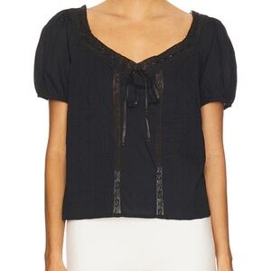 Anzio Top in Black Size Large